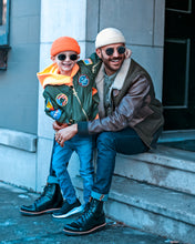 Load image into Gallery viewer, Father & Son Wearing Micro Beanies
