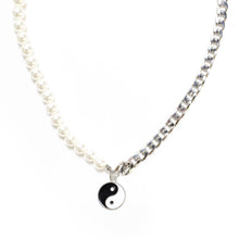 Load image into Gallery viewer, Yin Yang Silver Pearl Necklace
