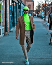 Load image into Gallery viewer, Menswear Outfit Wearing Neon Beanie Hat