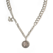 Load image into Gallery viewer, Silver Double Charm Necklace