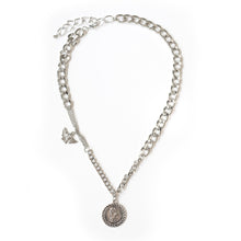 Load image into Gallery viewer, Silver Double Charm Necklace