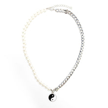 Load image into Gallery viewer, Yin Yang Silver Pearl Necklace